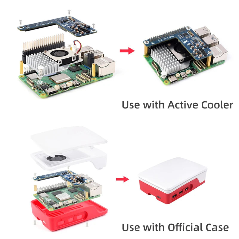 Raspberry Pi 5 PoE HAT &ndash; 5V 5A Power Over Ethernet Support