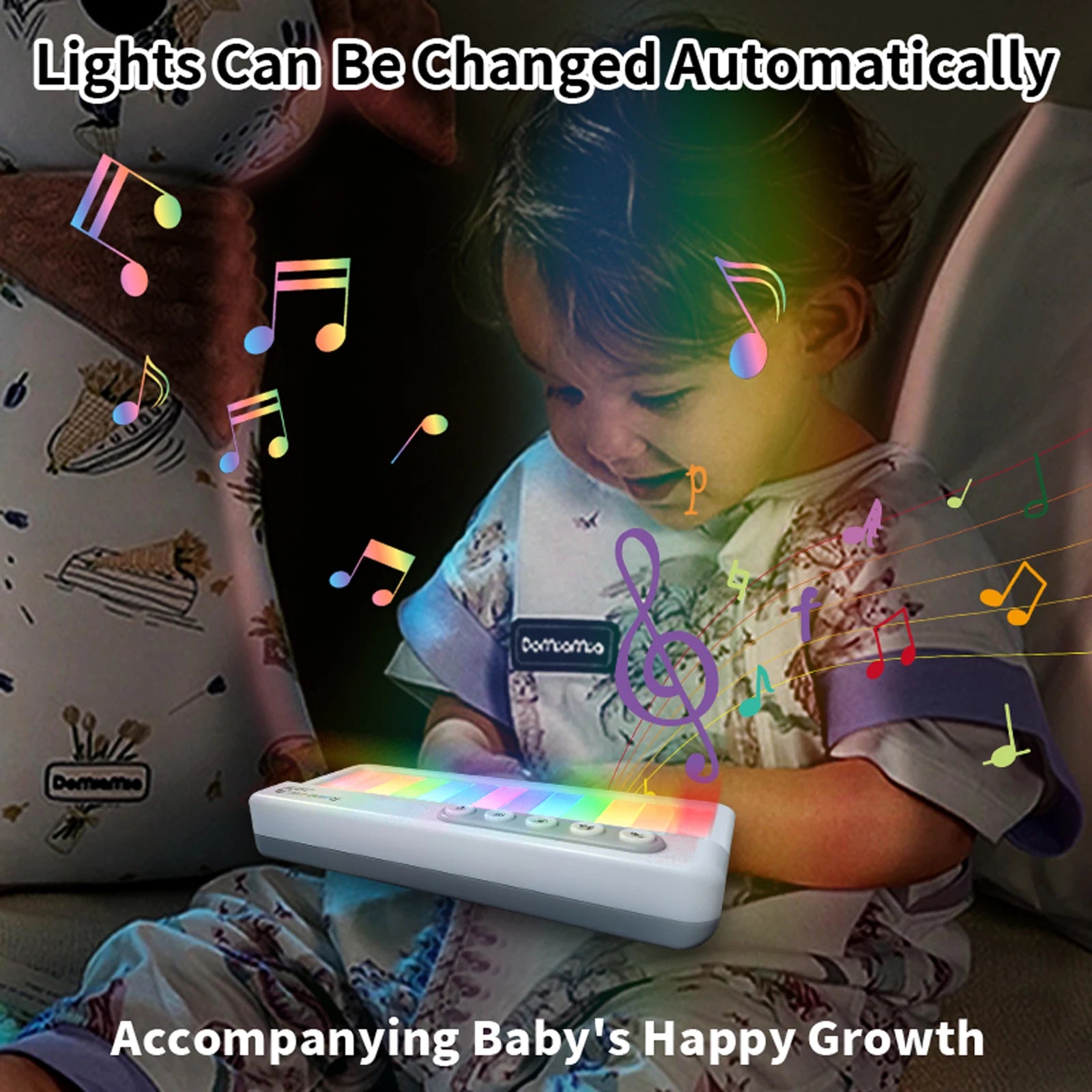 Rainbow Flashing Piano Toy &ndash; Educational Fun with 5 Instruments