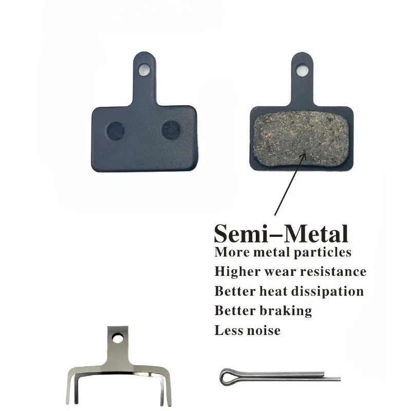 1 Pair MTB Disc Brake Pads Semi-Metallic &ndash; Silent Braking