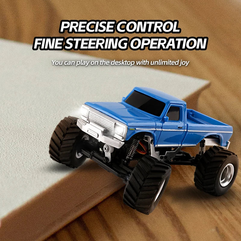 1/36 Scale RC Crawler Car 4WD Mini Remote Vehicle - LED
