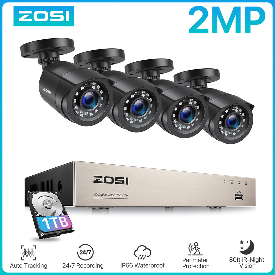ZOSI 8CH 1080P CCTV System Outdoor Lite DVR &ndash; Night Vision