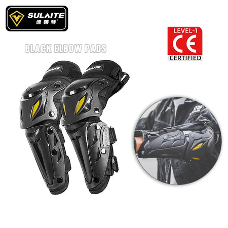 All-Weather Motocross Knee and Elbow Pads for Ultimate Riding Protection Black Elbow pads