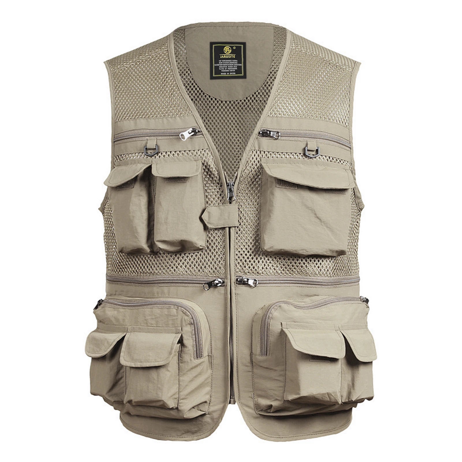 Fishing Vest Breathable Travel Mesh Vest &ndash; All Day Comfort Khaki / 5XL
