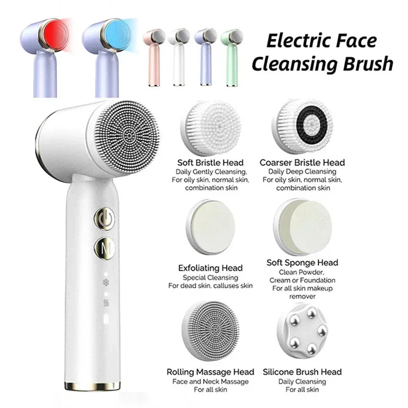 LED Six In One Facial Cleanser &ndash; Six In One Facial Care Tool