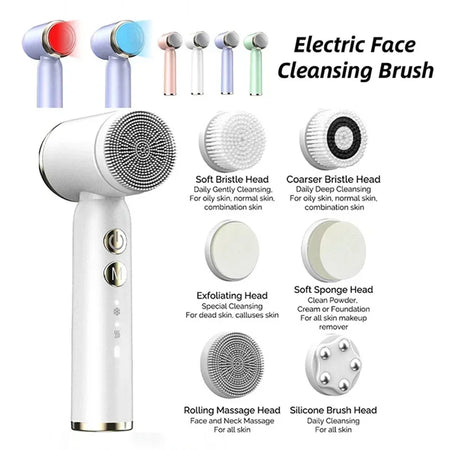 LED Six In One Facial Cleanser &ndash; Six In One Facial Care Tool