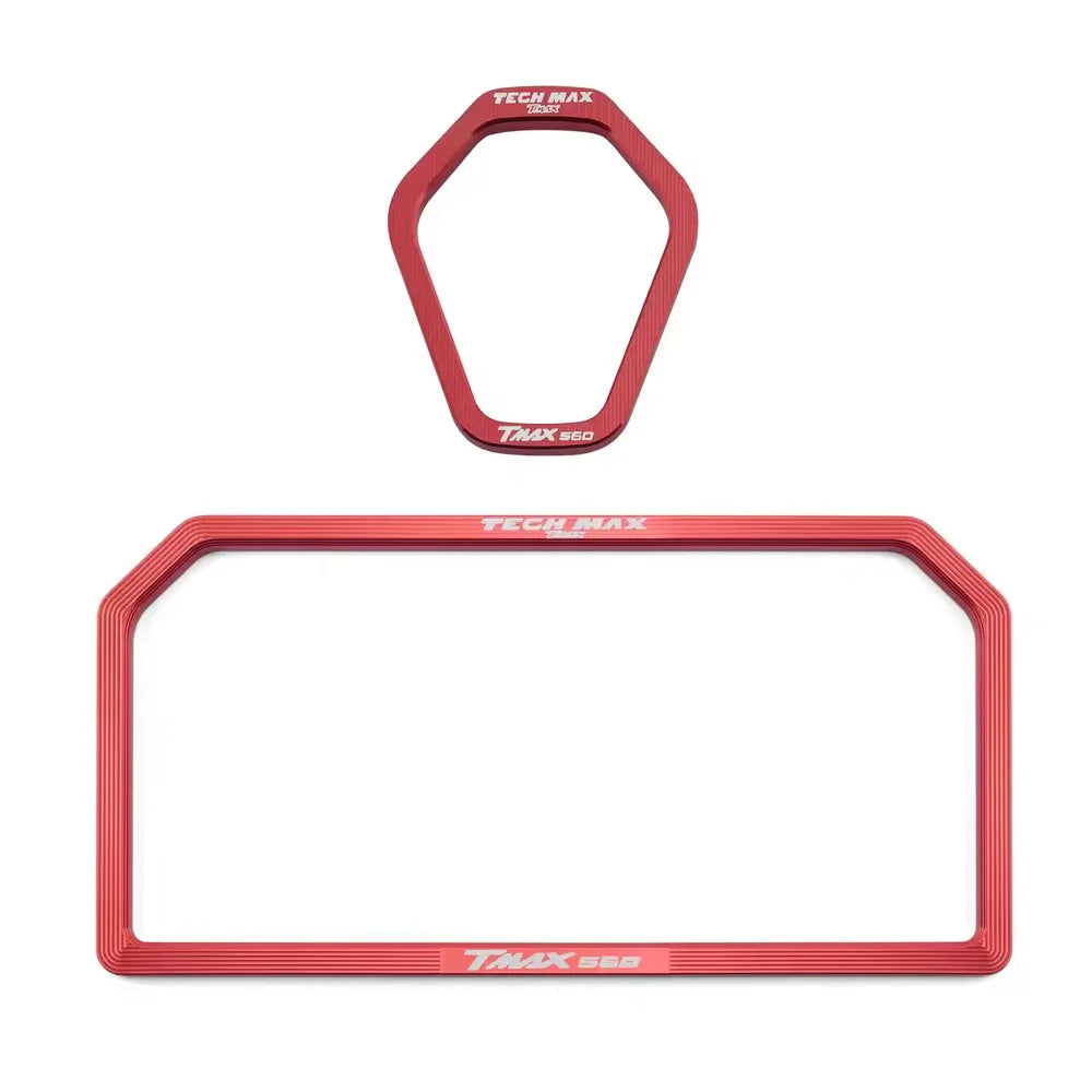 RSMINMOTO CNC Aluminium Meter Cover &amp; Switch Protector for Yamaha TMAX560 Tech Max Red