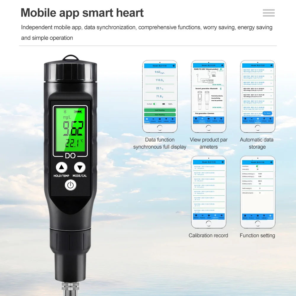 BLE-9100 &ndash; Bluetooth Enabled DO Meter For Aquaculture