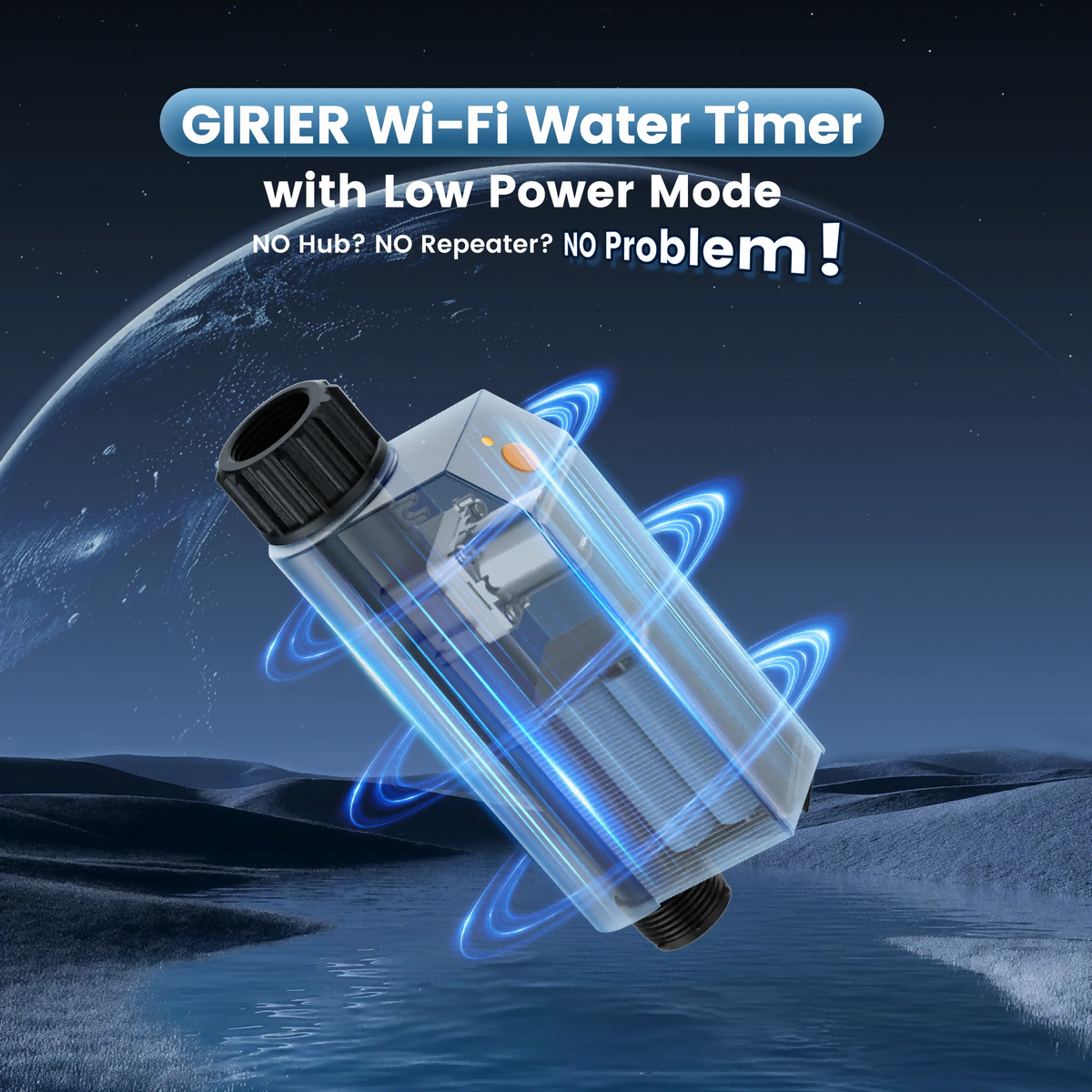 GIRIER Smart WiFi Programmable Water Timer for Efficient Garden Irrigation