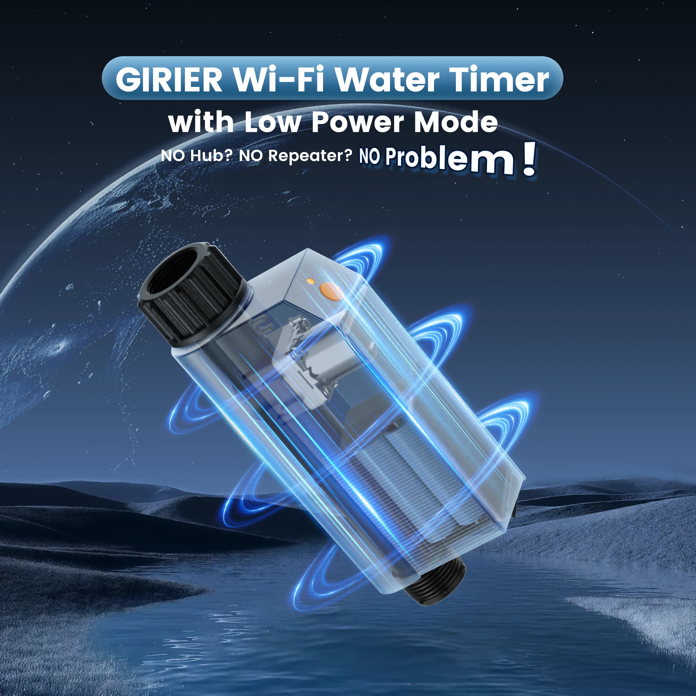 GIRIER Smart WiFi Programmable Water Timer for Efficient Garden Irrigation