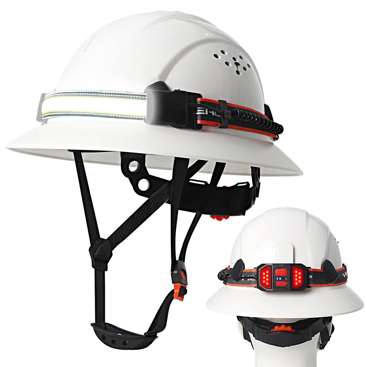 CE Full Brim Safety Helmet LED Lighting &ndash; Anti Collision White