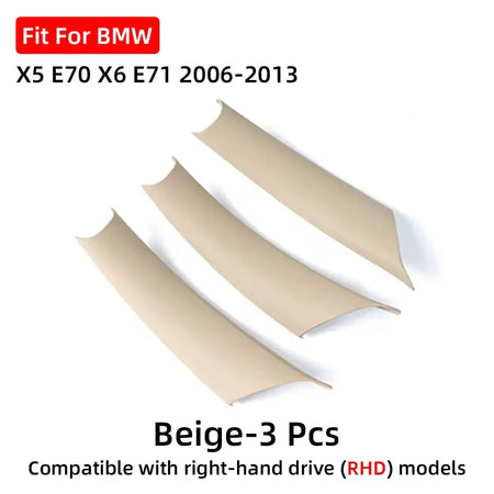 For BMW X5 E70 X6 E71 2006-2013 LHD RHD Door Handle Pull ABS Inner Trim Cover Black Beige Carbon Look by InterCyprus Trading Ltd
