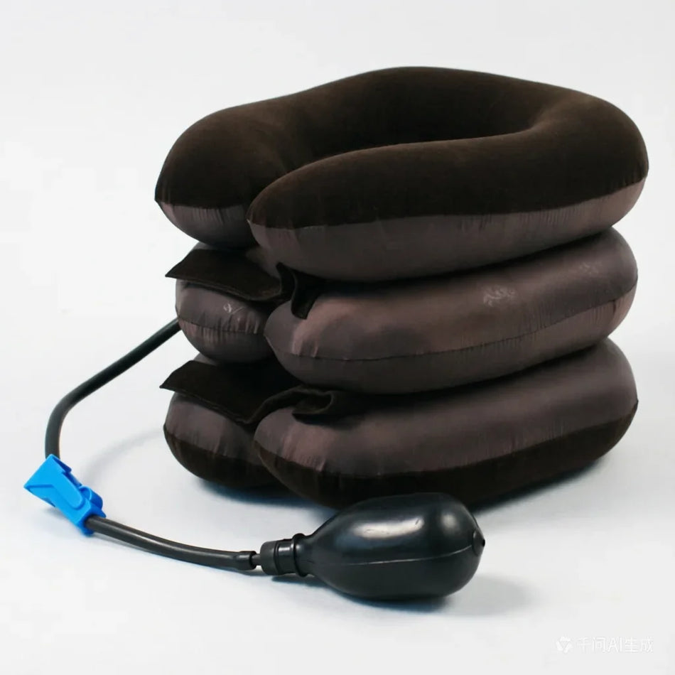 Portable Inflatable U-Shaped Neck Massager for Cervical Support and Relief