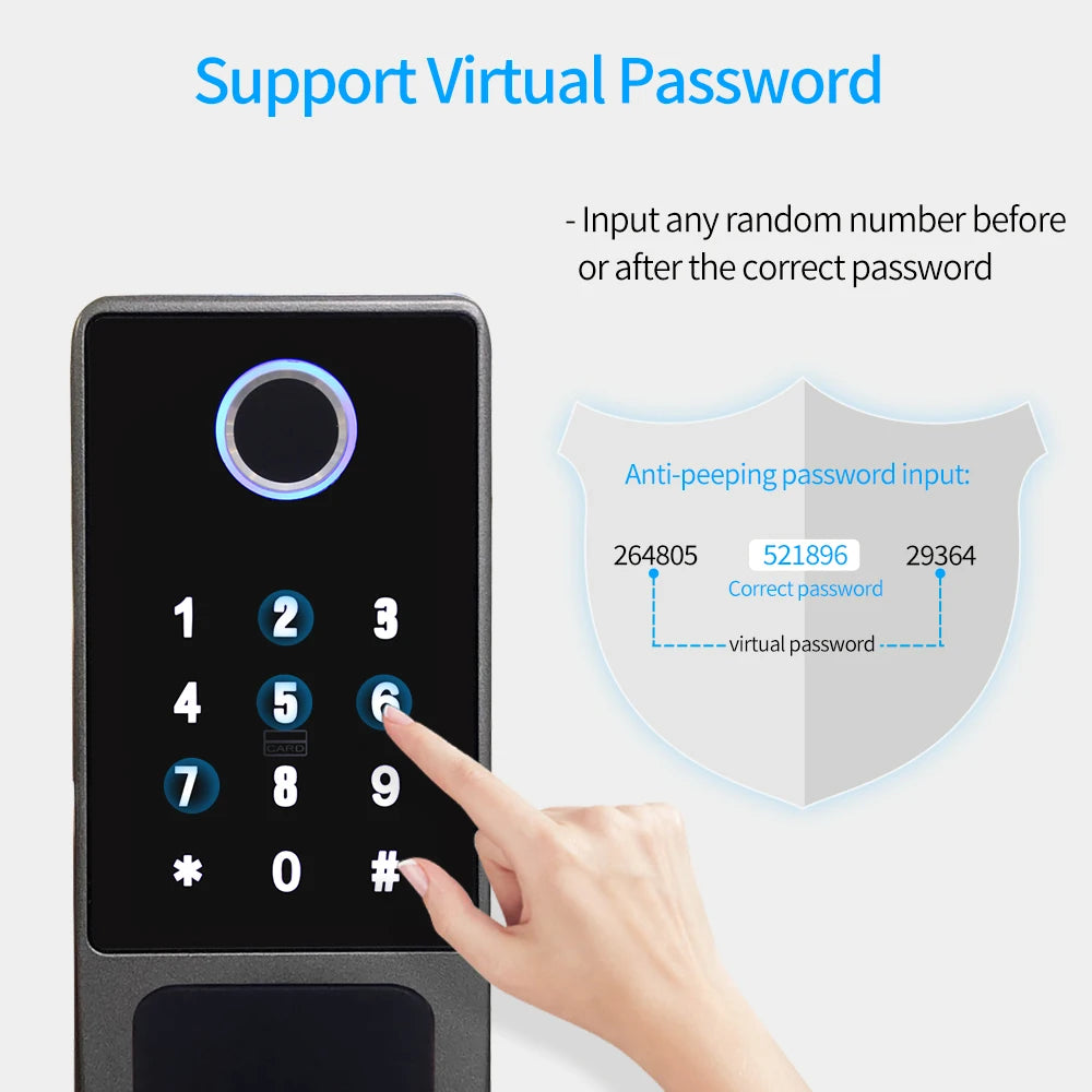 VD06-TTLOCK &ndash; Waterproof Bluetooth Fingerprint Rim Lock