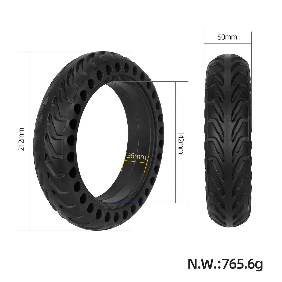 Durable 8.5 Inch Honeycomb Solid Tires for Xiaomi M365 Electric Scooter