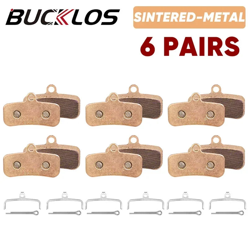 BUCKLOS Sintered-Metal MTB Brake Pads &ndash; High Wear Resistance Sintered 6Pairs