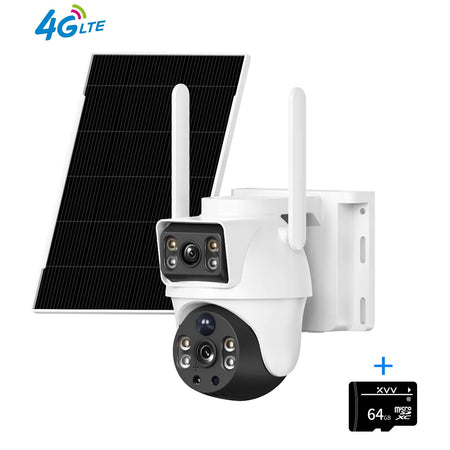 V380 8MP Dual Lens Outdoor Camera 4G Camera Add 64G