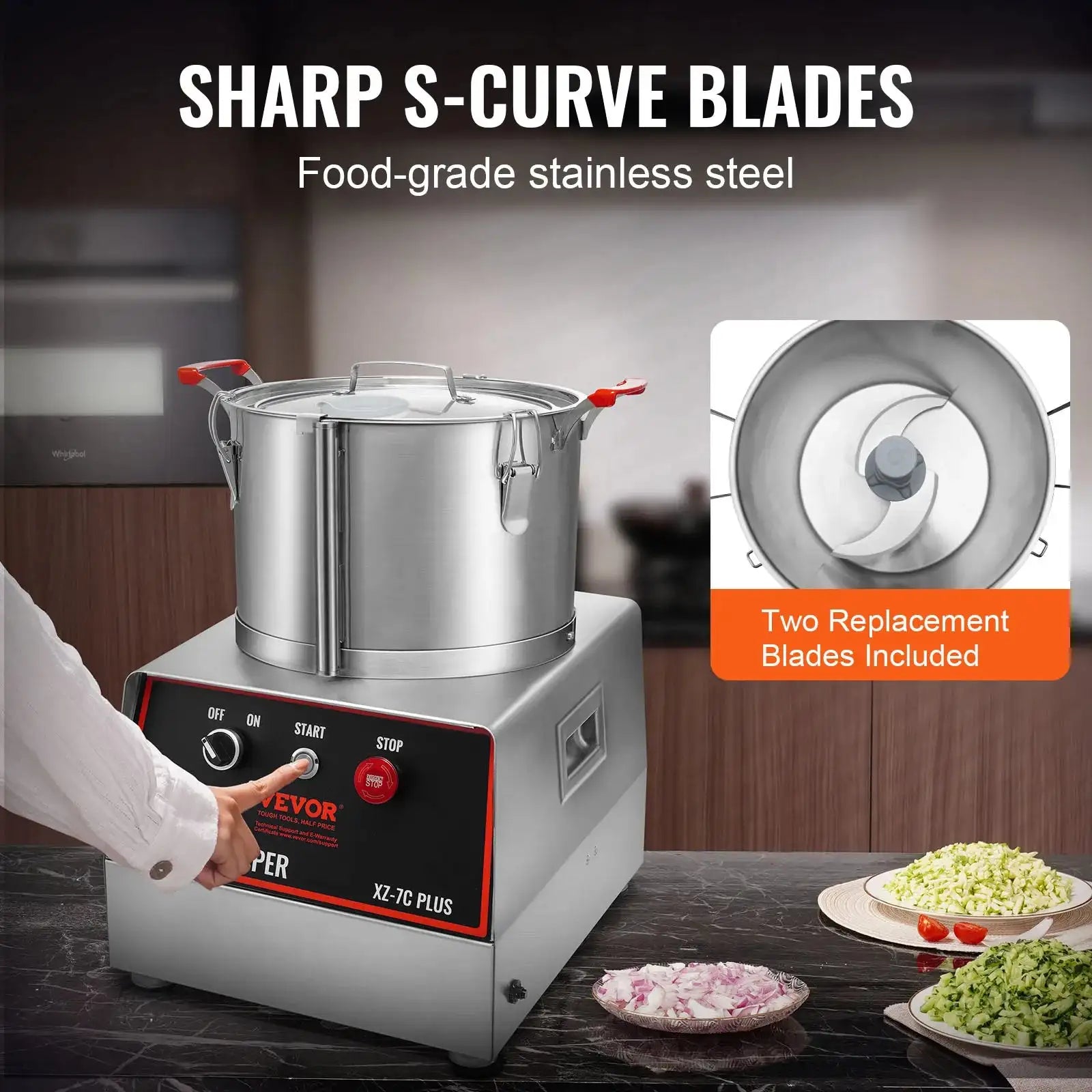 Food Processor Veggie Chopper Stainless Steel
