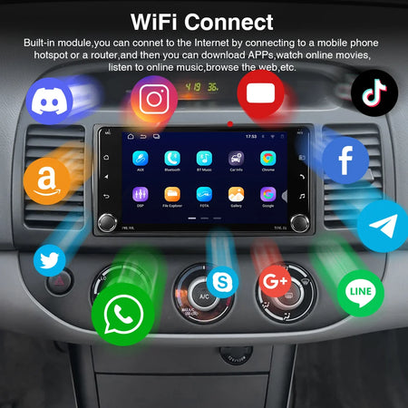 Toyota 7 Inch Universal Car Radio &ndash; Wireless CarPlay