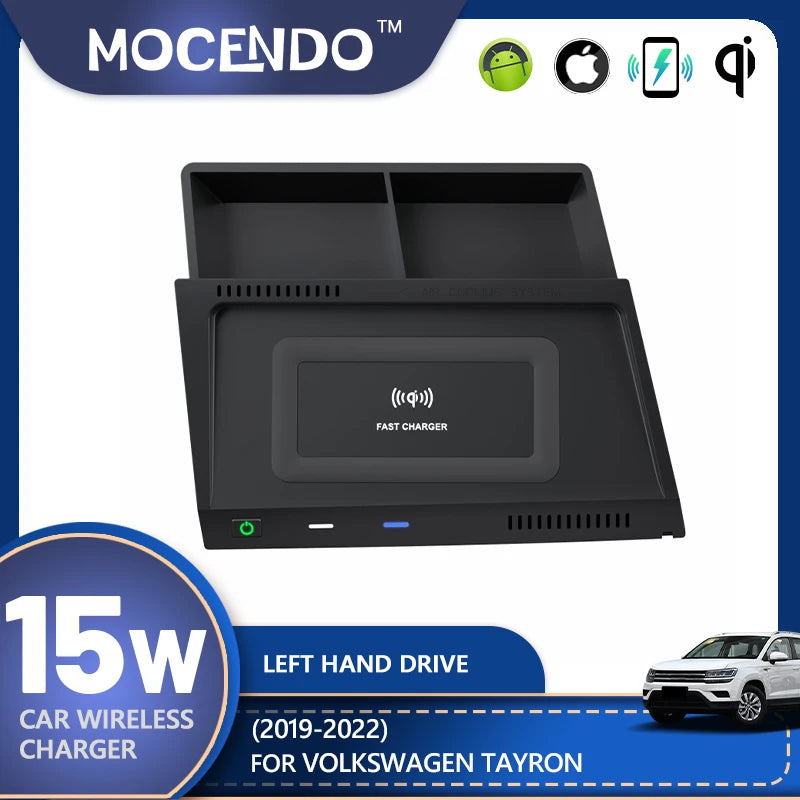Cargador Inalámbrico Rápido de 15W para Volkswagen Tayron 2019-2022