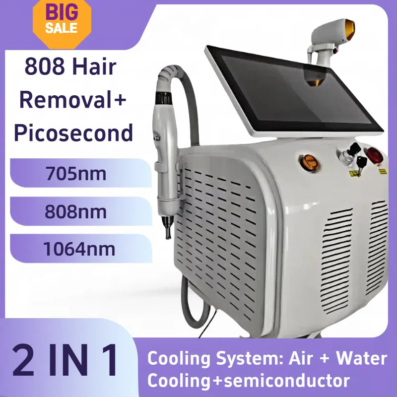 Ny 2 I 1 Diode Laser Maskine Hår- og Tatoveringsfjerning