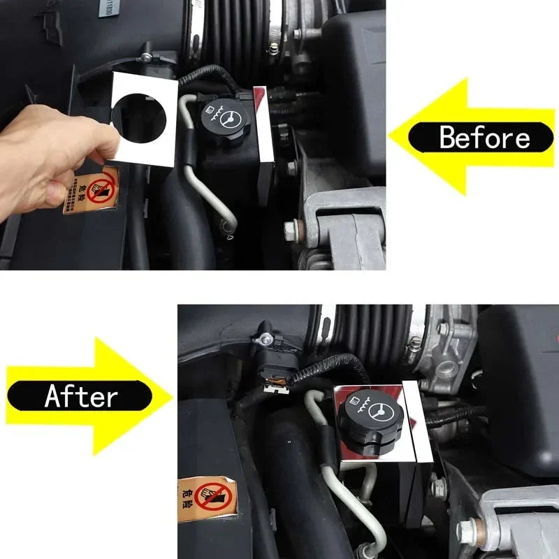 Rostfritt stål silver kant klistermärke för Corvette C6