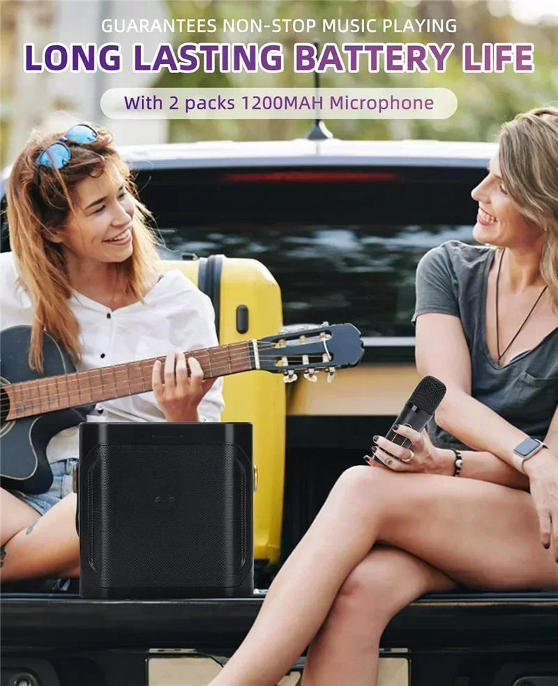 High Power Karaoke Speaker &ndash; Two Microphones Included