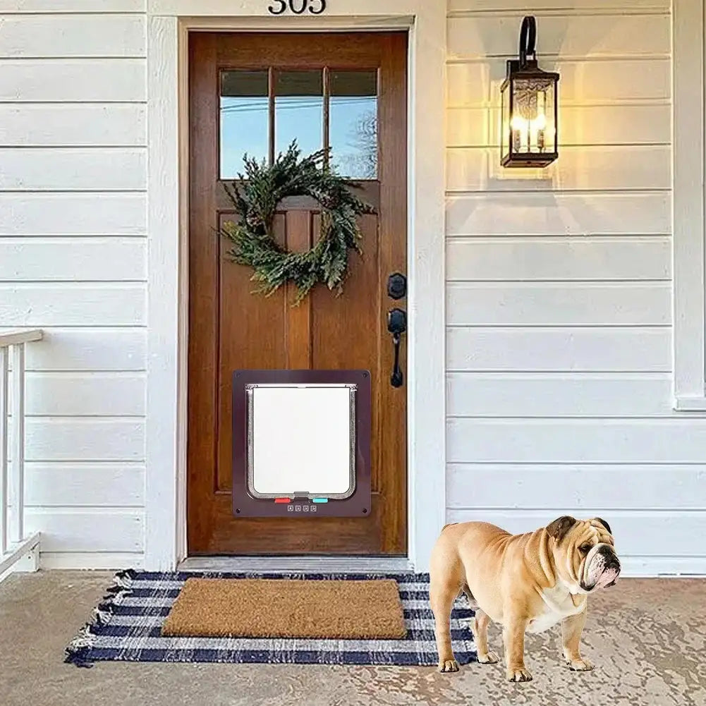 Smart Pet Door 4 Way Locking ABS Plastic Cat Dog Flap