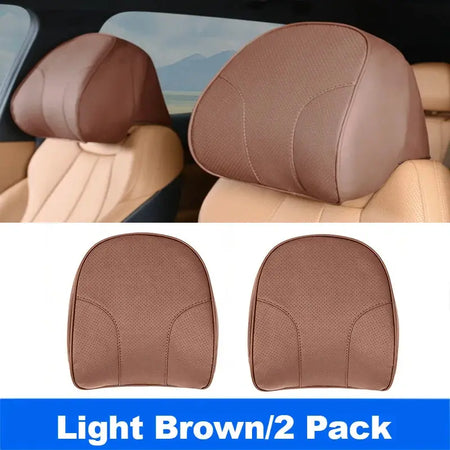 Vtear Universal Car Neck Pillow Memory Foam Headrest Cushion Slip On Elastic Strap Breathable Perforated Neck Relief Accessories by InterCyprus Trading Ltd