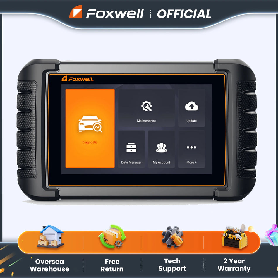 Foxwell NT809 OBD2 Strumento Diagnostico per Tutti i Sistemi Scanner Bidirezionale con Oltre 30 Servizi di Reset per Auto e Veicoli Leggeri