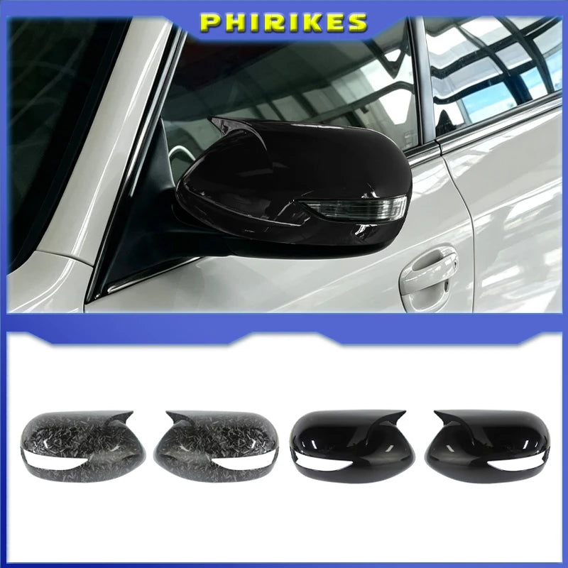 Side Mirror Shell Cover With Carbon Fiber Trim ABS For Subaru Legacy 2006 2007