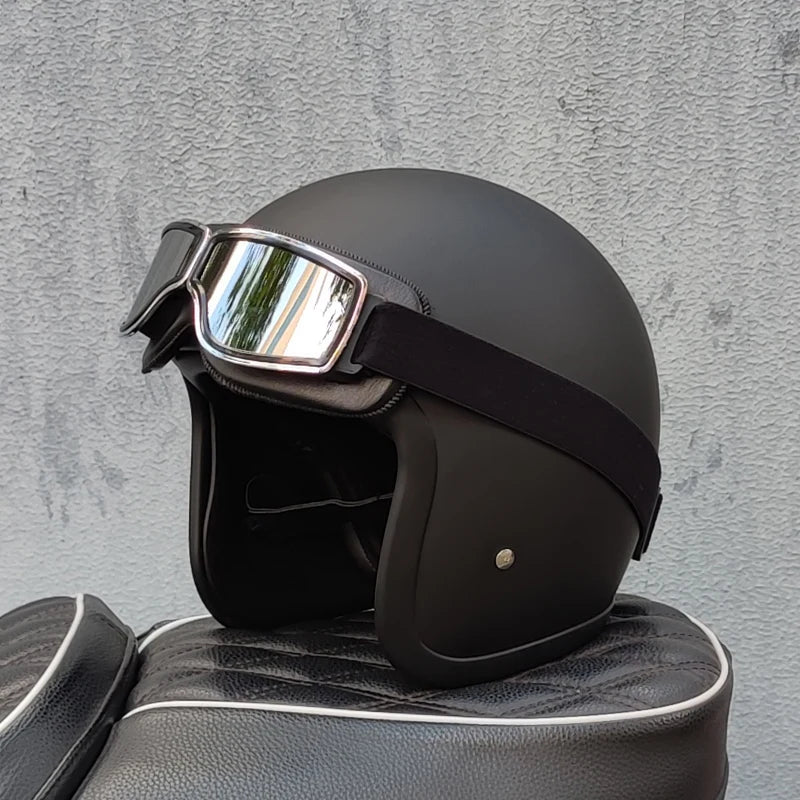 500TX Vintage Motorcycle Open Face Helmet &ndash; Fiberglass Body 5 / XL