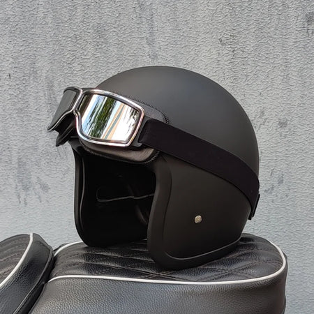 500TX Vintage Motorcycle Open Face Helmet &ndash; Fiberglass Body 5 / XL