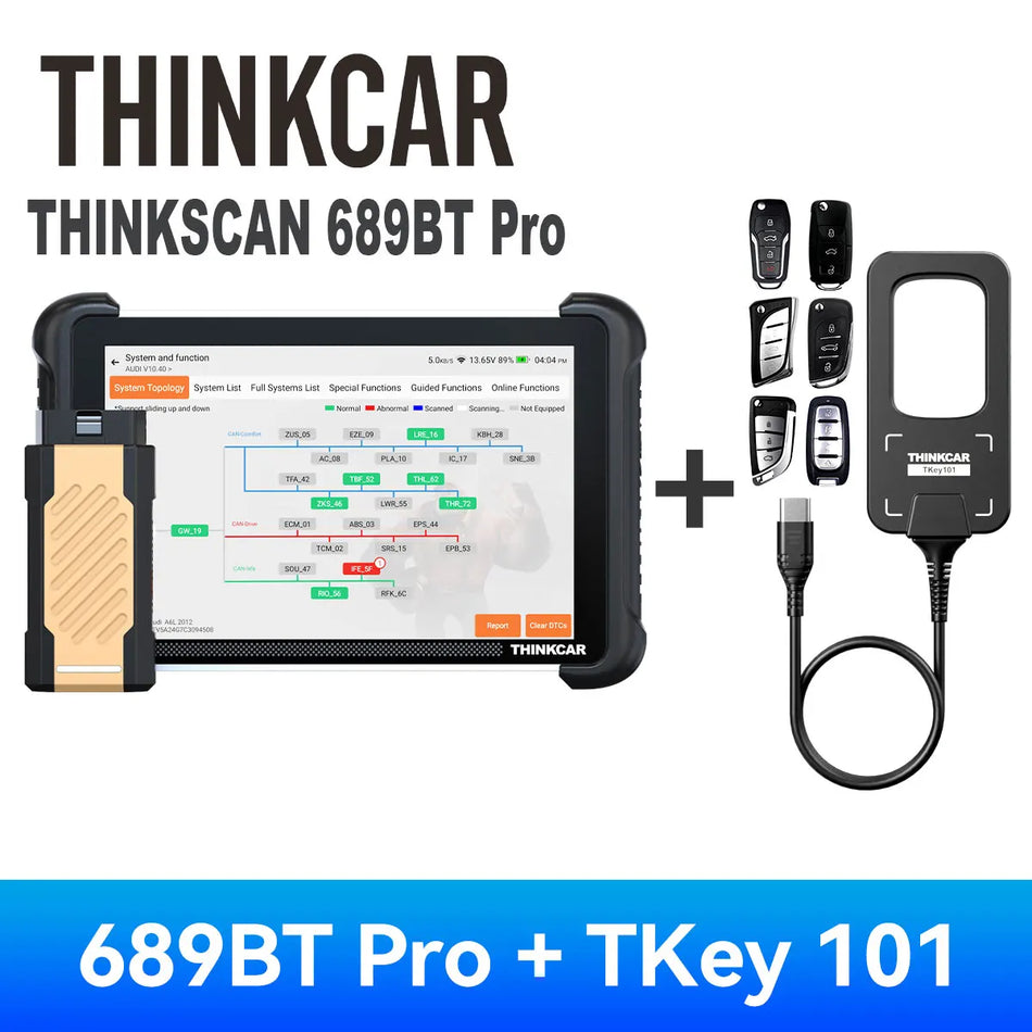 ThinkCar 689BT Pro OBD2 Tarayıcı Tüm Sistemler ve Anahtar Programlama için
