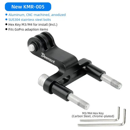 Cycle Stem Mount Lamp Holder GoPro Aluminum Bracket KMR-005 (CNC)