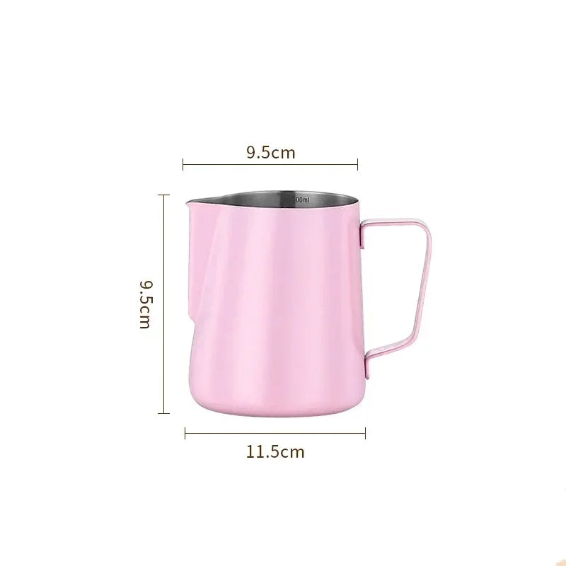 WUWANLI Stainless Steel Milk Frothing Pitcher &ndash; Precision Measurement for Perfect Latte Art 600ML Pink