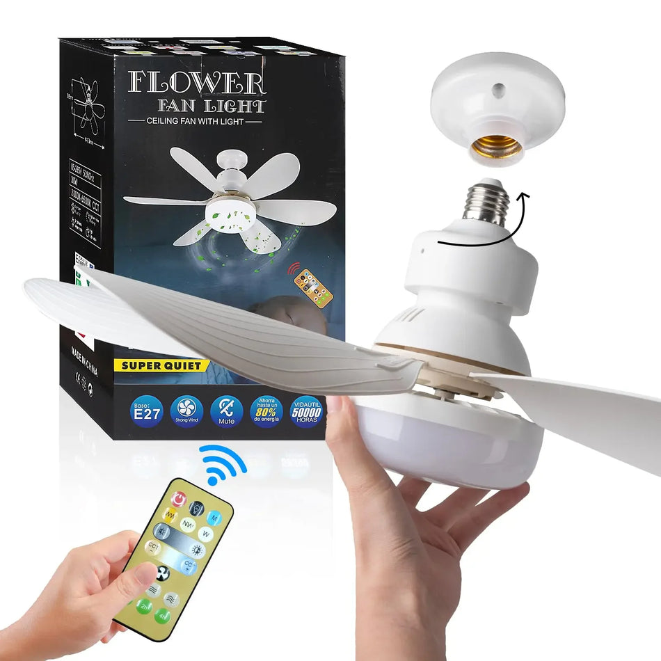 LED Ceiling Fan with Remote, Dimmable 40W