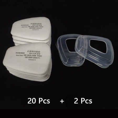 5N11 Pre-Filters for 6000/7000 Masks &ndash; Non-Oil Particulates 20 Filters 2 Covers