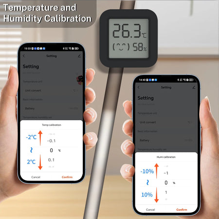 Tuya Smart Bluetooth Hygrometer Thermometer with LCD Display