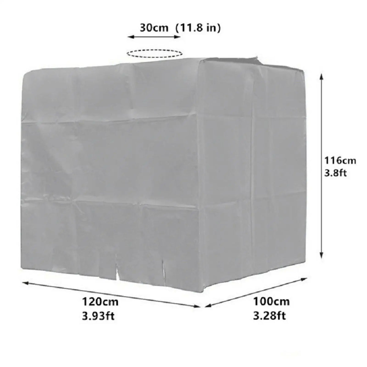 IBC Water Tank Cover Tarpaulin With Zipper 1000L &ndash; Shield