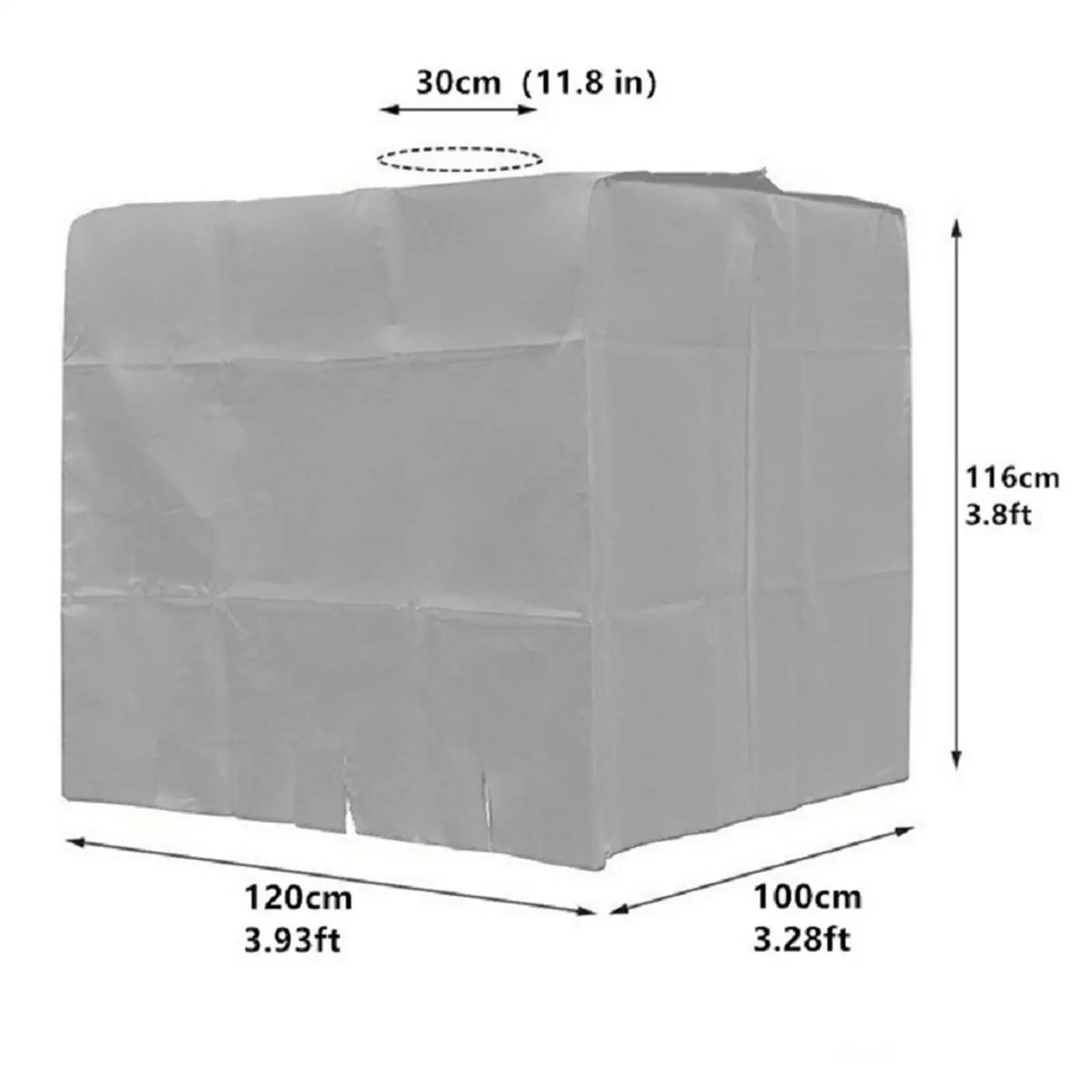 IBC Water Tank Cover Tarpaulin With Zipper 1000L &ndash; Shield