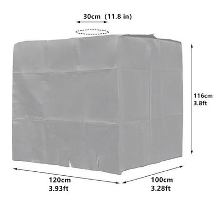 IBC Water Tank Cover Tarpaulin With Zipper 1000L &ndash; Shield