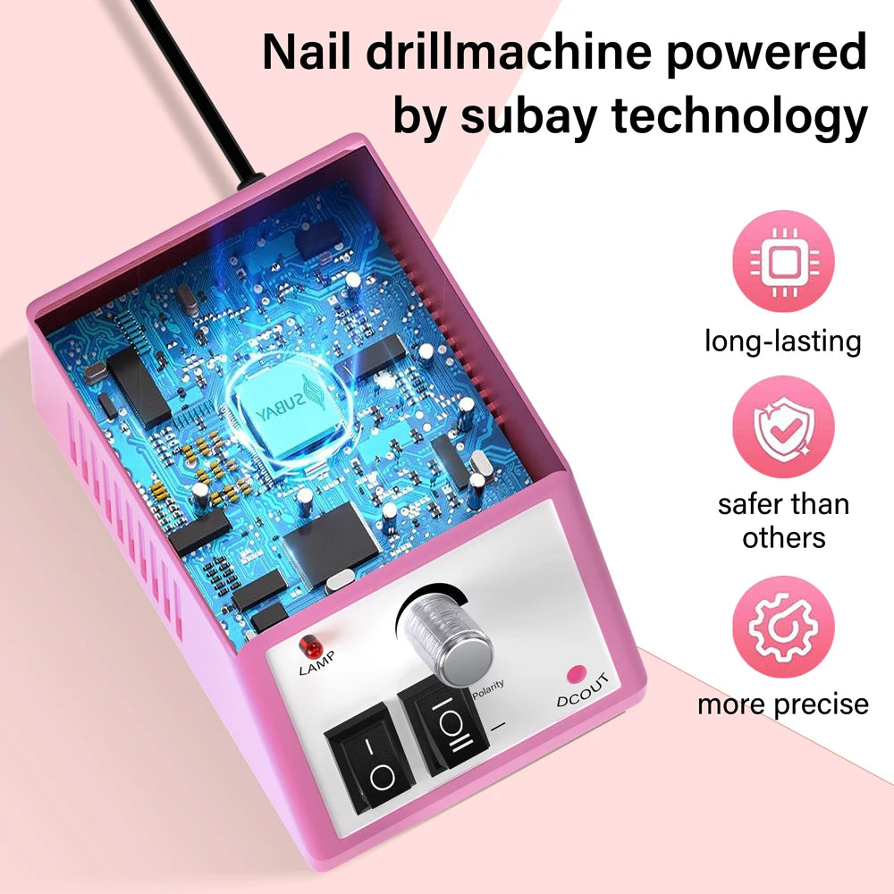 YIKOOLIN Electric Nail Drill Machine &ndash; High Speed 20000 RPM