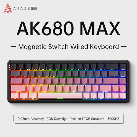 AJAZZ AK680 MAX Magnetic Switch Keyboard &ndash; Rapid Trigger PINK BLACK