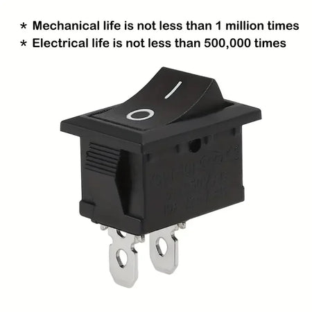 10/30/100 Pcs KCD1 Snap - in Boat Rocker Switch - SPST ON - OFF, 2/3/4 Pin, 250V 6A (AC) / 125V 10A, 2P Toggle Power Snap Switch