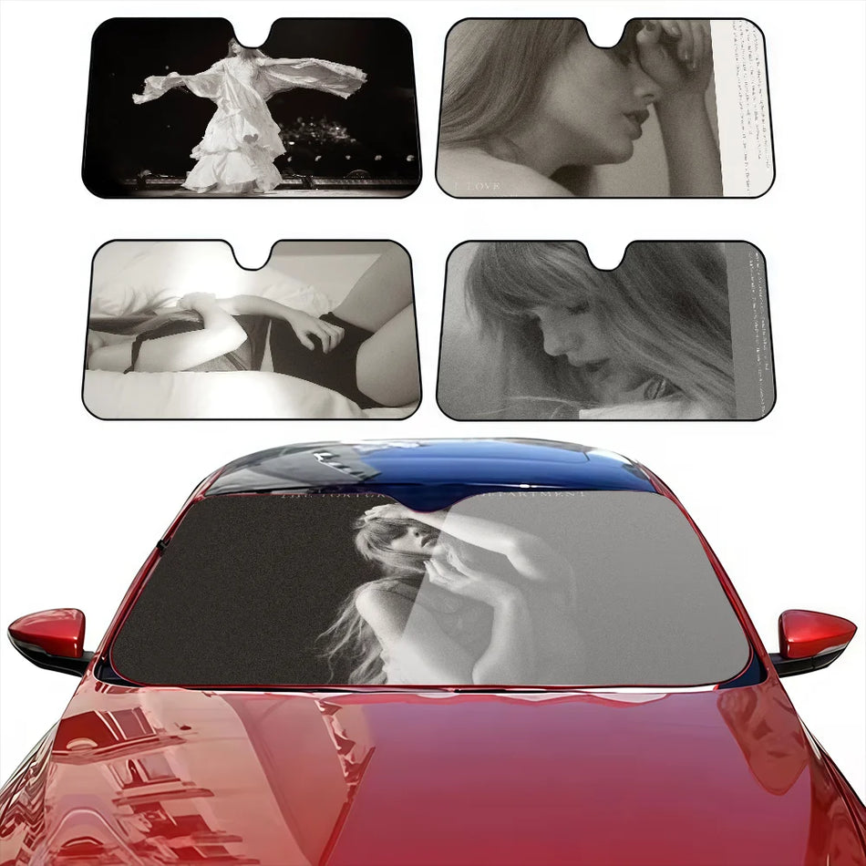 Hot Singer Tortured Poets Car Sunshade - Anti-UV Windshield Cover