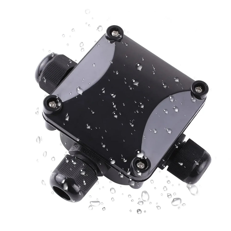 IP68 Vandtæt 3 Vejs Ekstern Elektrisk Kapsling Sort