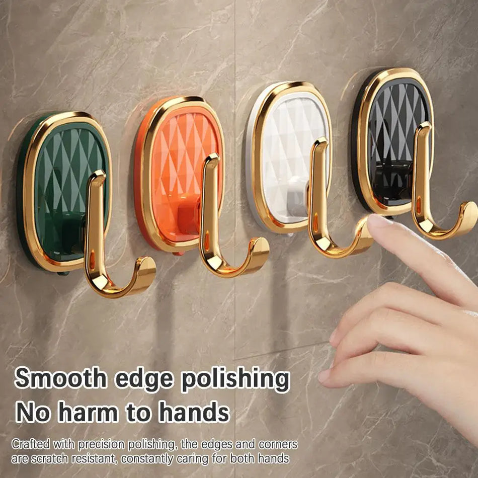Luxury Punch-Free Wall Hooks &ndash; Strong Sticky Design for Easy Installation