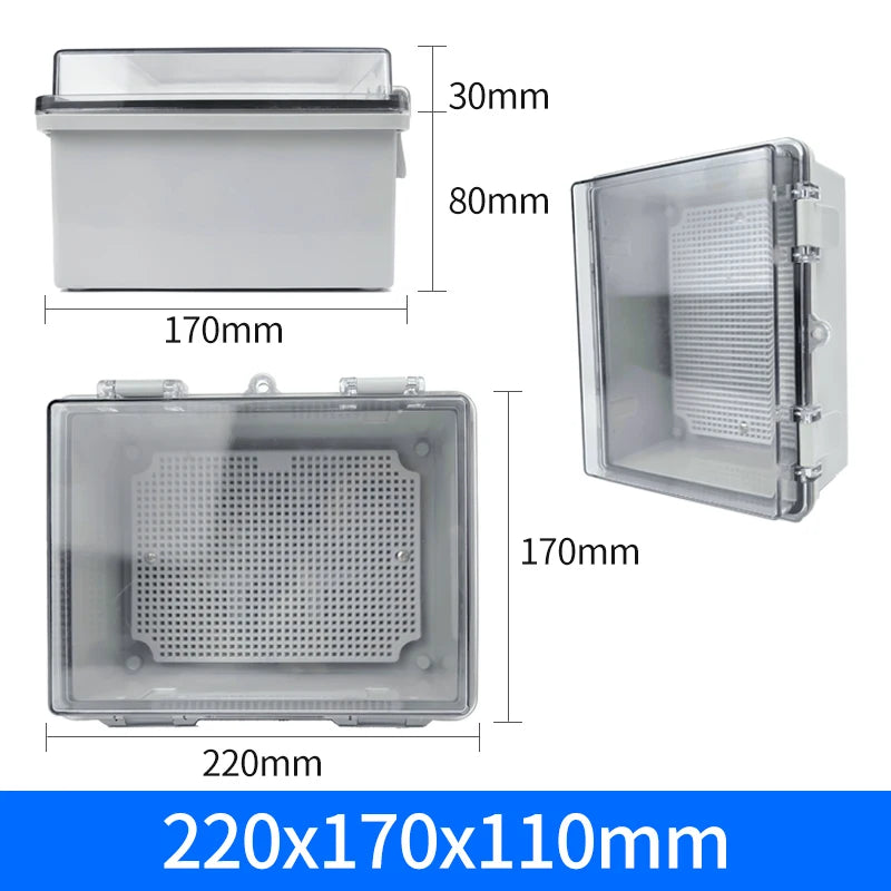 IP66 Waterproof Junction Box ABS Plastic Outdoor - Durable 220x170x110mm / CHINA