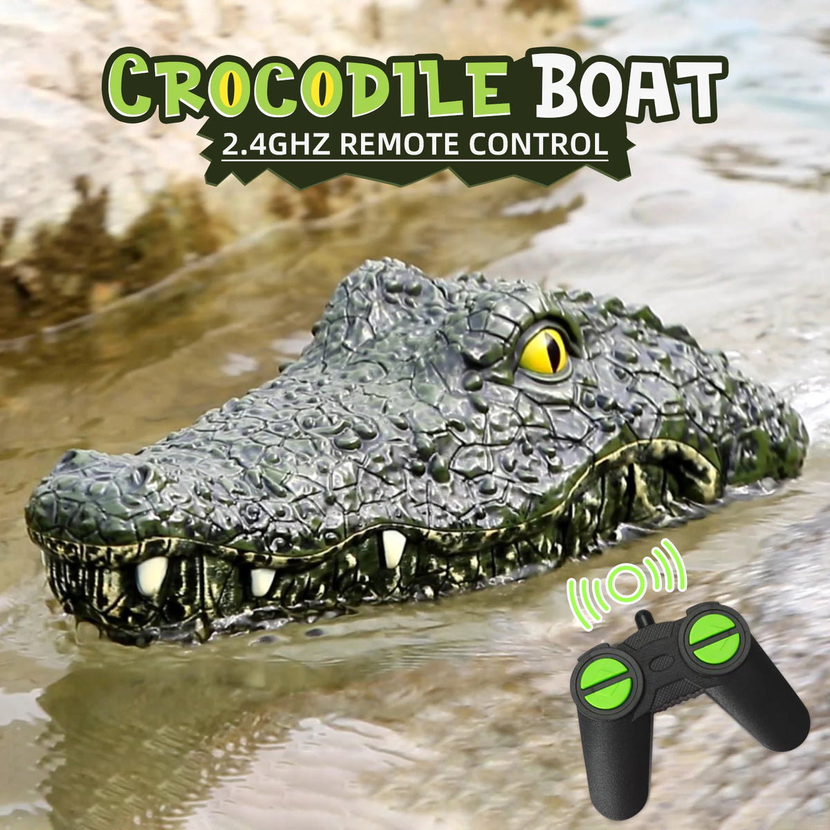Rc Boat Kids Toy &ndash; Realistic Remote Control Crocodile