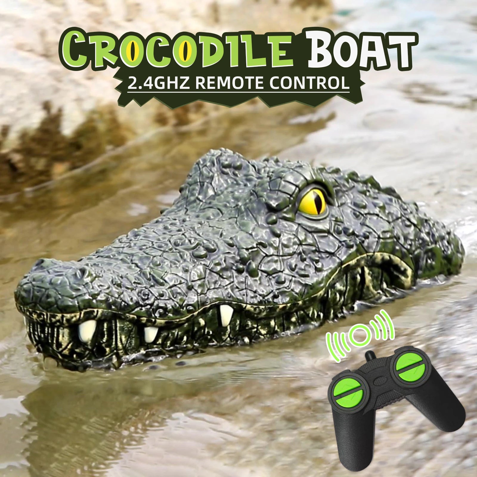 Rc Boat Kids Toy &ndash; Realistic Remote Control Crocodile